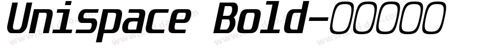 Unispace Bold字体转换